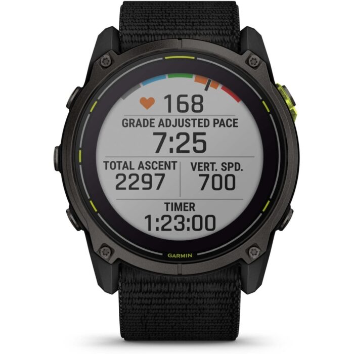 Garmin Enduro 3 Sapphire Solar GPS Smartwatch - Schwarz/Carbongrau DLC Titan – Bild 2