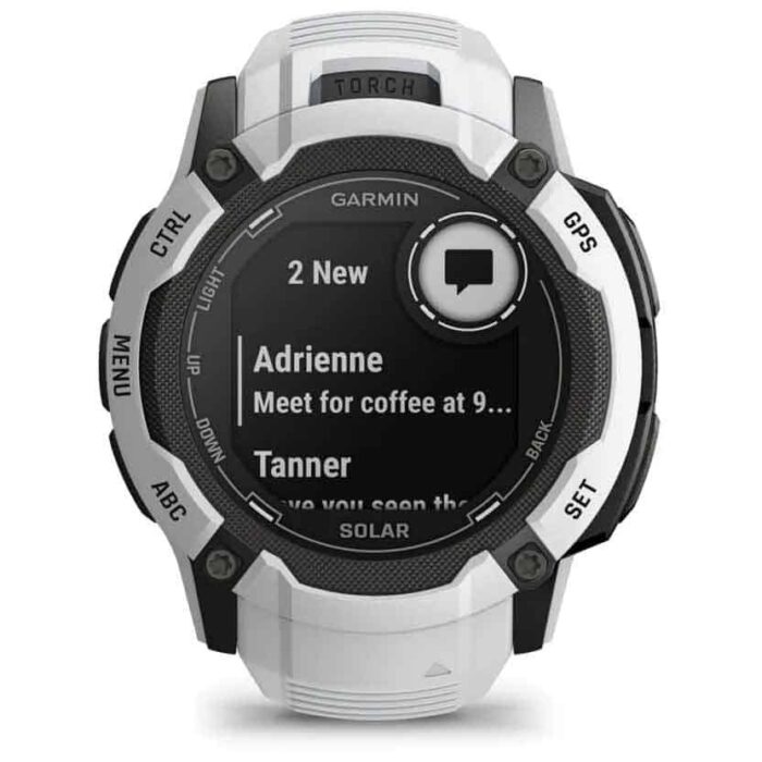 Garmin Instinct 2X Solar GPS Smartwatch Standard Edition - steinweiss – Bild 2
