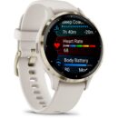 Garmin Venu 3S GPS Smartwatch - elfenbein/softgold