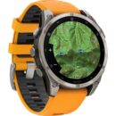 Garmin fenix 8 AMOLED Sapphire GPS Smartwatch - 47mm - Graphit/Spark Orange Titan