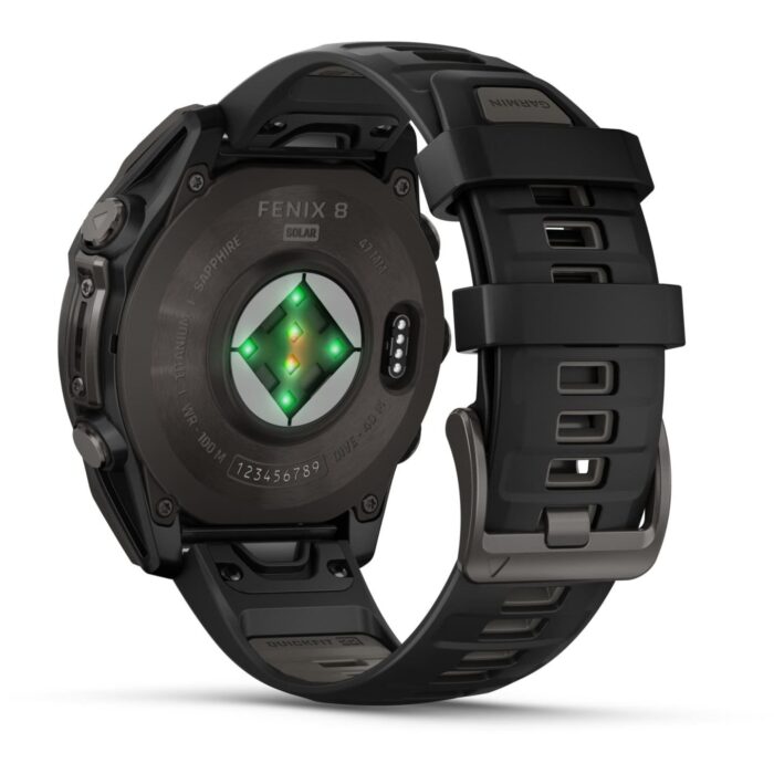 Garmin fenix 8 Sapphire Solar GPS Smartwatch - 47mm - Graphit/Carbon Gray Titan DLC – Bild 7