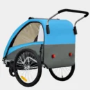 TIGGO VS 2 in 1 Kinderanhänger Jogger mit FederungFahrradanhänger Buggy für 1-2 Kinder 360° Drehbar (Blau)
